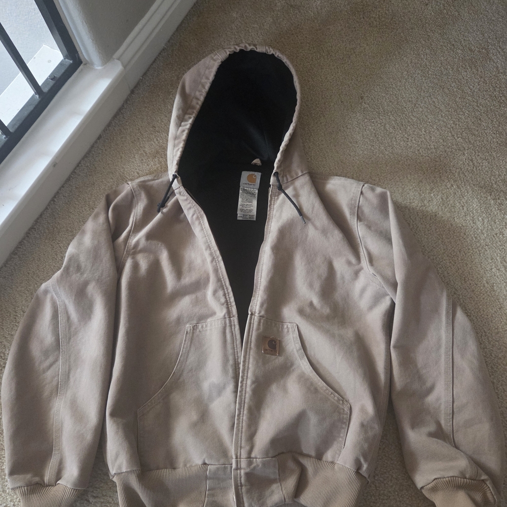 Carhartt Beige Hooded Jacket. Mint Condition!